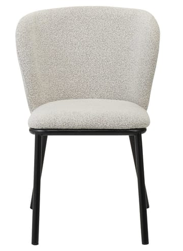 Stol beige boucle svarta ben - Beige - Products - Möbler - Fåtölj & stolar - Matstol & köksstol