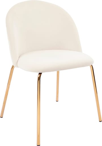Stol beige sammet guldiga ben - Plaza - Beige - Products - Möbler - Fåtölj & stolar - Matstol & köksstol