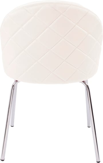 Stol beige sammet med kromade ben - Plaza - Beige - Products - Möbler - Fåtölj & stolar - Matstol & köksstol