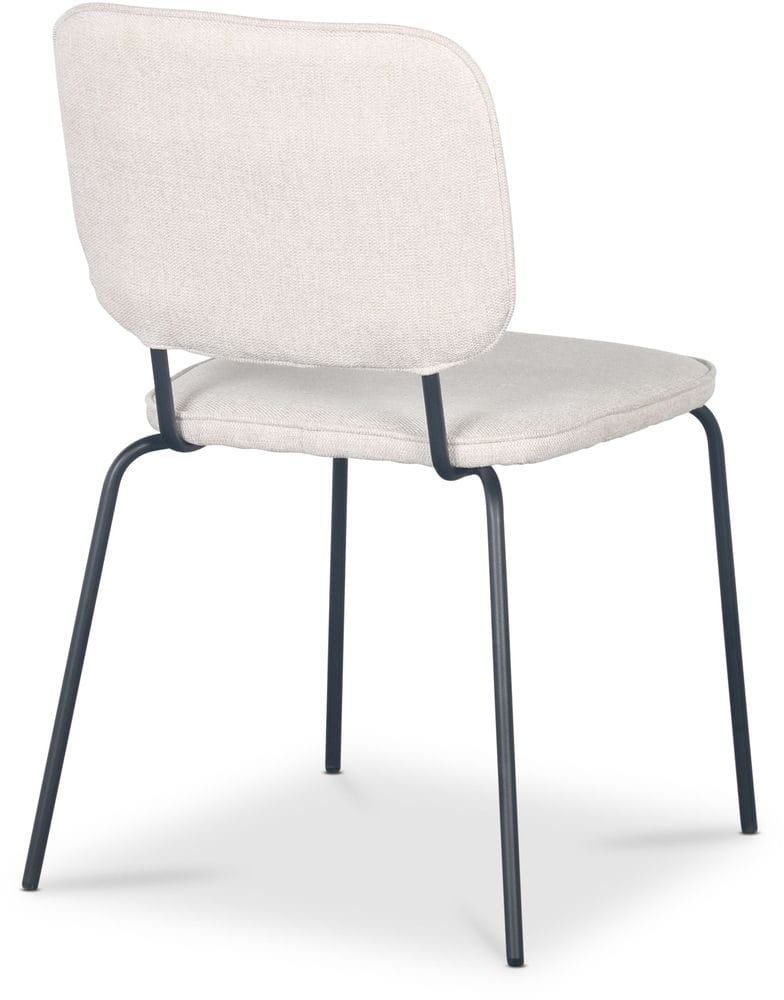 Stol beige tyg med svarta ben - Beige - Products - Möbler - Fåtölj & stolar - Matstol & köksstol