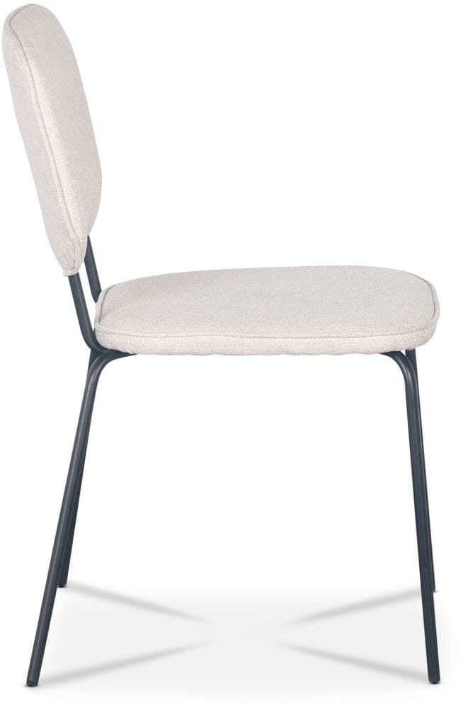 Stol beige tyg med svarta ben - Beige - Products - Möbler - Fåtölj & stolar - Matstol & köksstol