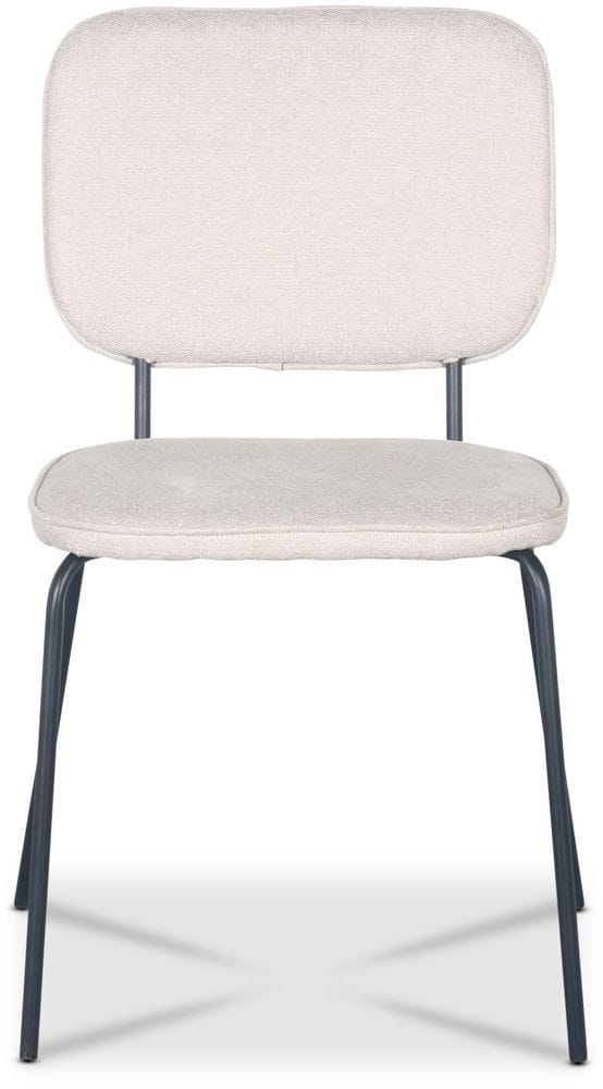Stol beige tyg med svarta ben, Beige