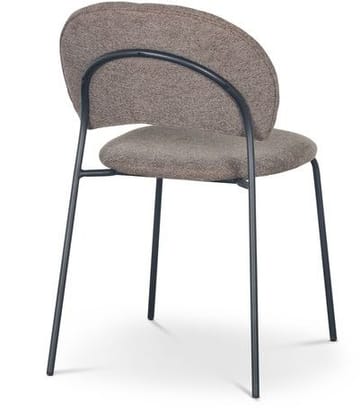 Stol brunt tyg svarta ben - Brun/svart - Products - Möbler - Fåtölj & stolar - Matstol & köksstol