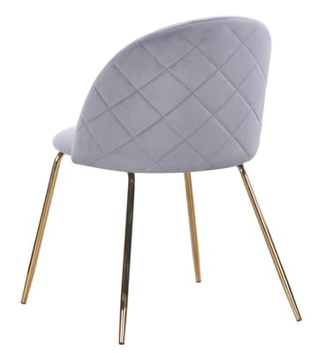 Stol grå med guldiga ben - Plaza - Grå - Products - Möbler - Fåtölj & stolar - Matstol & köksstol
