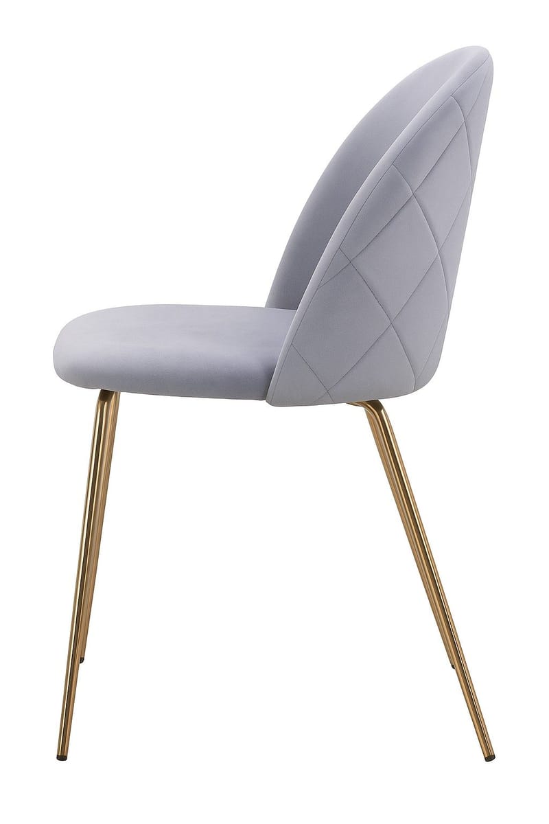 Stol grå med guldiga ben - Plaza, Grå