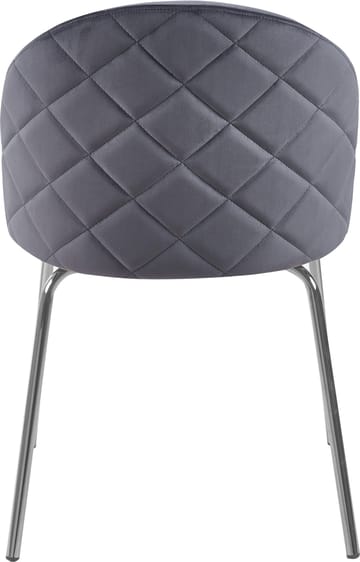 Stol grå med kromade ben - Plaza - Grå - Products - Möbler - Fåtölj & stolar - Matstol & köksstol