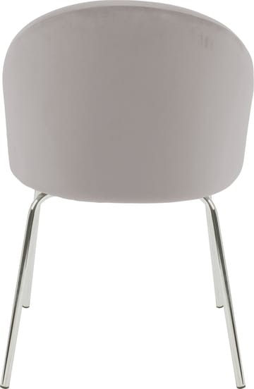 Stol gråbeige sammet kromade ben - Gråbeige - Products - Möbler - Fåtölj & stolar - Matstol & köksstol