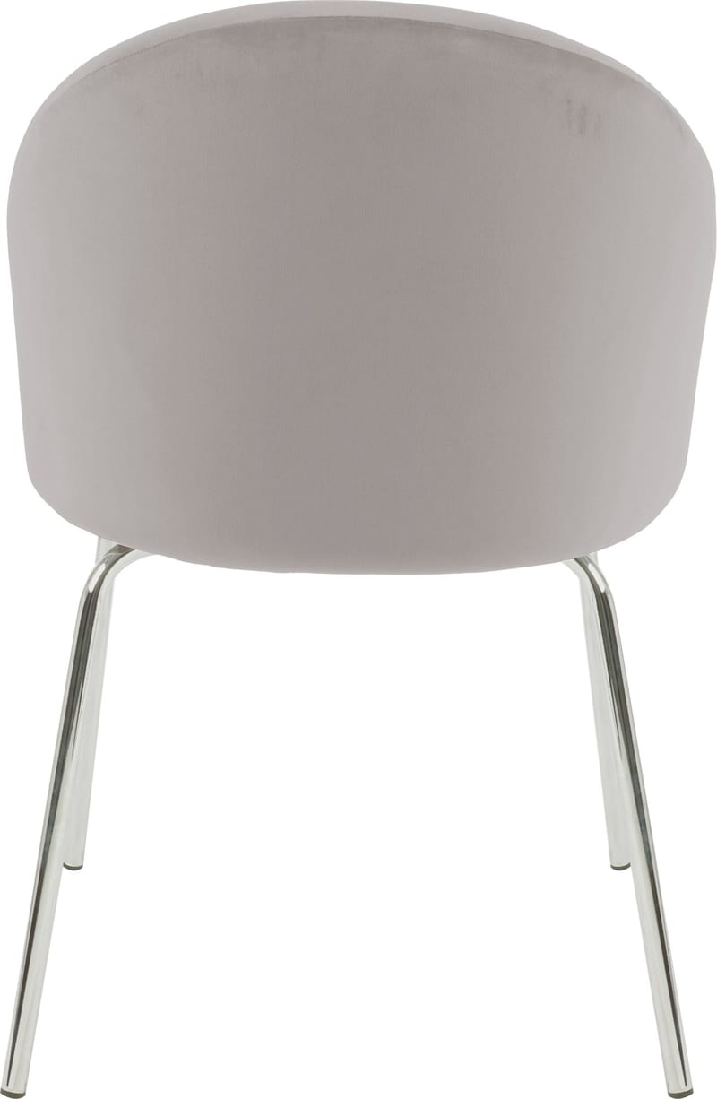 Stol gråbeige sammet kromade ben - Gråbeige - Products - Möbler - Fåtölj & stolar - Matstol & köksstol