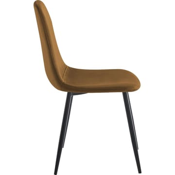Stol i brun sammet svarta ben - Brun sammet, svarta metallben - Products - Möbler - Fåtölj & stolar - Matstol & köksstol