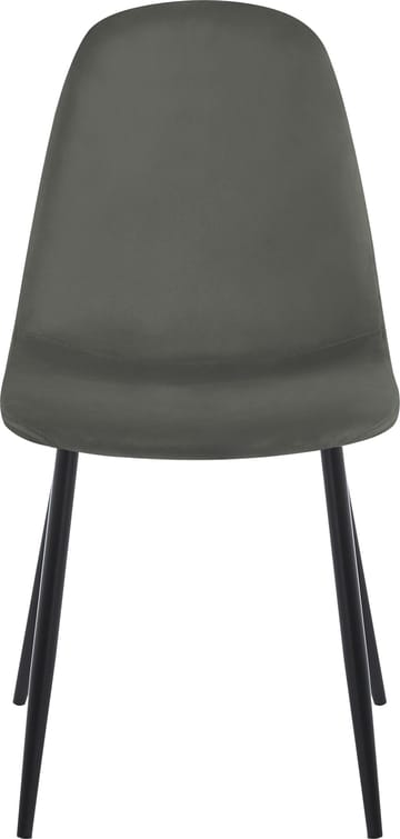 Stol i mörkgrå sammet med svarta ben - Mörkgrå - Products - Möbler - Fåtölj & stolar - Matstol & köksstol