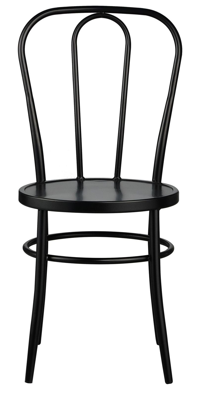 Stol i svart metall - No18, Svart