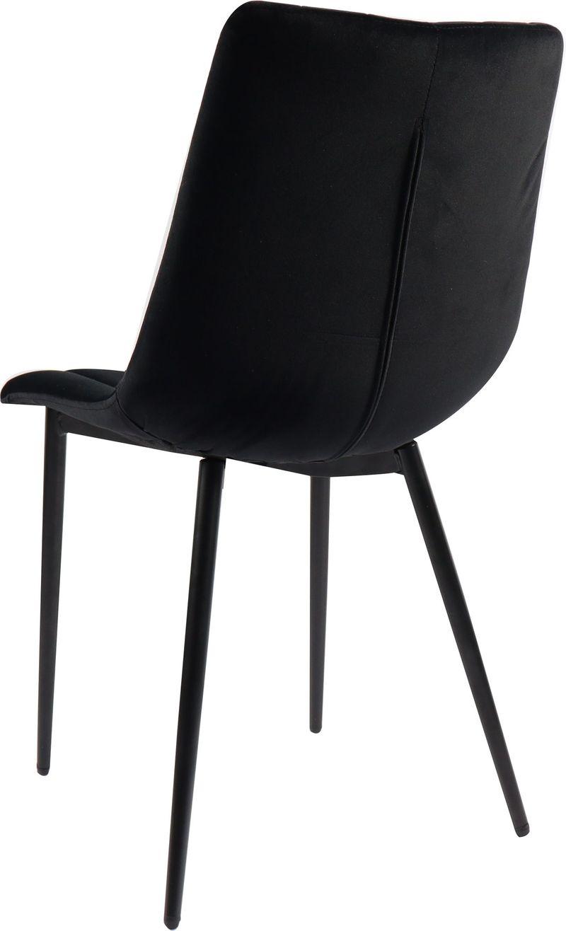 Stol i svart sammet - Kayla - Svart - Products - Möbler - Fåtölj & stolar - Matstol & köksstol
