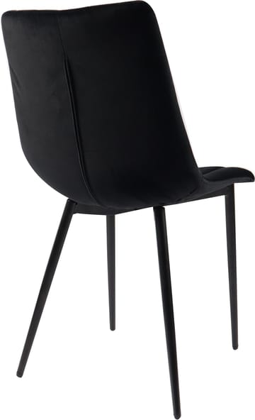 Stol i svart sammet - Kayla - Svart - Products - Möbler - Fåtölj & stolar - Matstol & köksstol