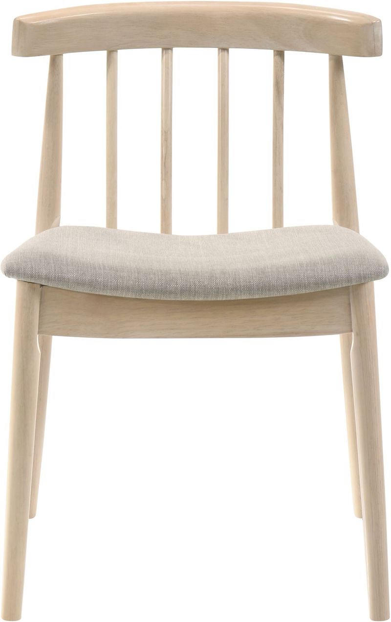 Stol i whitewash med grå sits - Florence, whitewash, ljusgrå