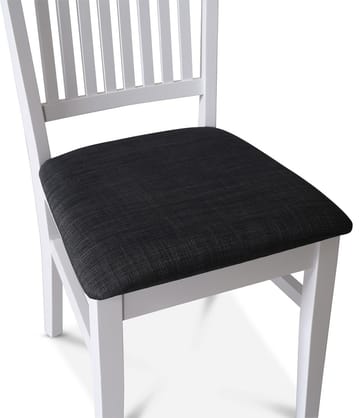 Stol med grå tygsits - Fårö - Vitlack och sits i grått tyg - Products - Möbler - Fåtölj & stolar - Matstol & köksstol