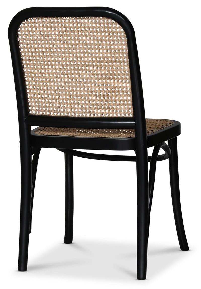 Stol svart med rotting i rygg och sits - Tone - Svart / Rotting - Products - Möbler - Fåtölj & stolar - Matstol & köksstol