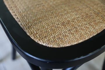 Stol svart med rottingsits - Gaston - Svart vintage - Products - Möbler - Fåtölj & stolar - Matstol & köksstol