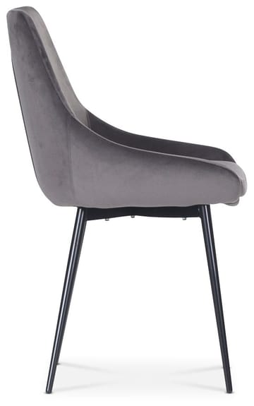 Stol Theo i grå sammet - Grå - Products - Möbler - Fåtölj & stolar - Matstol & köksstol