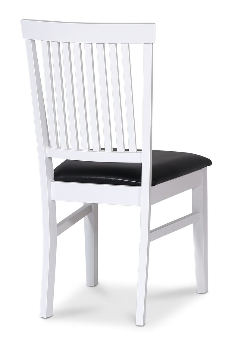 Stol vit med svart sits - Fårö - Vitlack och sits i svart PU - Products - Möbler - Fåtölj & stolar - Matstol & köksstol