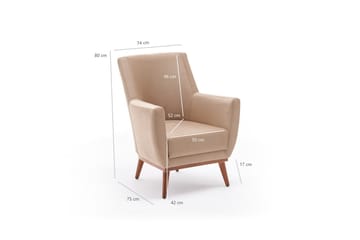 Temuka Fåtölj - Cream - Products - Möbler - Fåtölj & stolar - Fåtölj