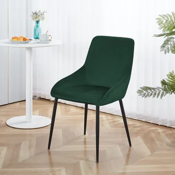 Theo stol i grön sammet - mörkgrön - Products - Möbler - Fåtölj & stolar - Matstol & köksstol