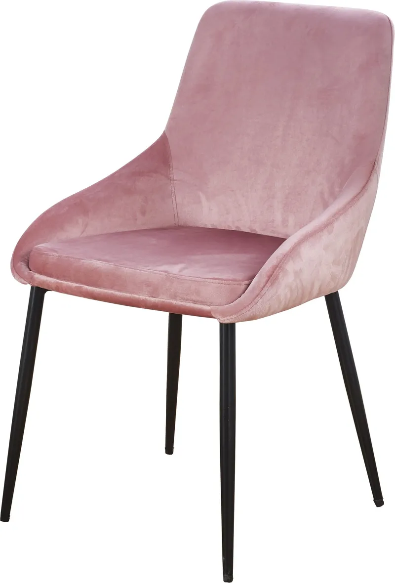 Theo stol i rosa sammet, ljusrosa