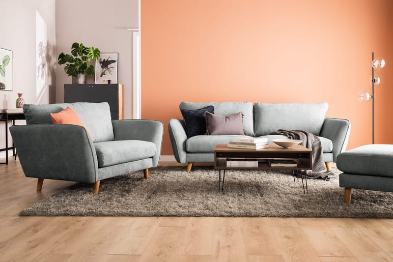 Trend Lyx Fåtölj - Grå/Ek - Products - Möbler - Fåtölj & stolar - Fåtölj