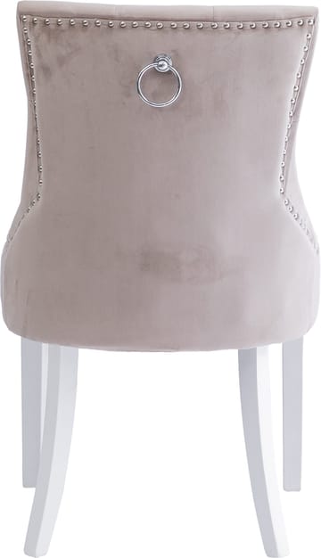 Tuva matstol i beige sammet - Beige/Vit - Products - Möbler - Fåtölj & stolar - Matstol & köksstol