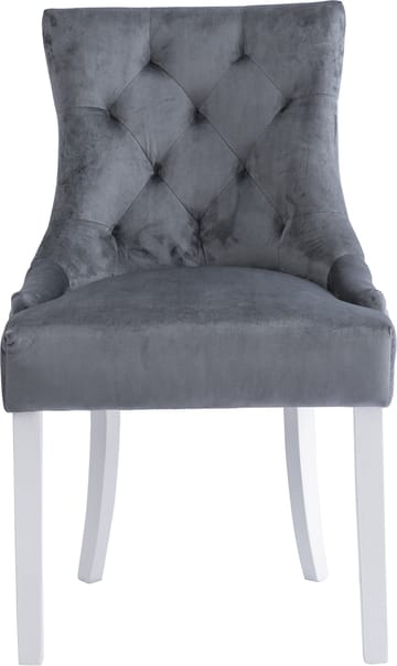 Tuva Stol i grå sammet - Grå sammet - Products - Möbler - Fåtölj & stolar - Matstol & köksstol