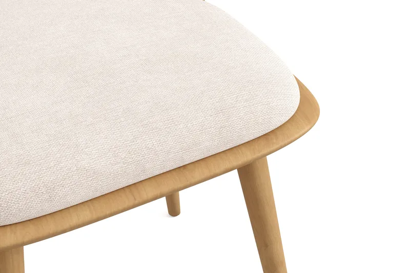 Tyrö Matstol och Köksstol i Trä med Ekutseende med Dyna - Beige - Products - Möbler - Fåtölj & stolar - Matstol & köksstol