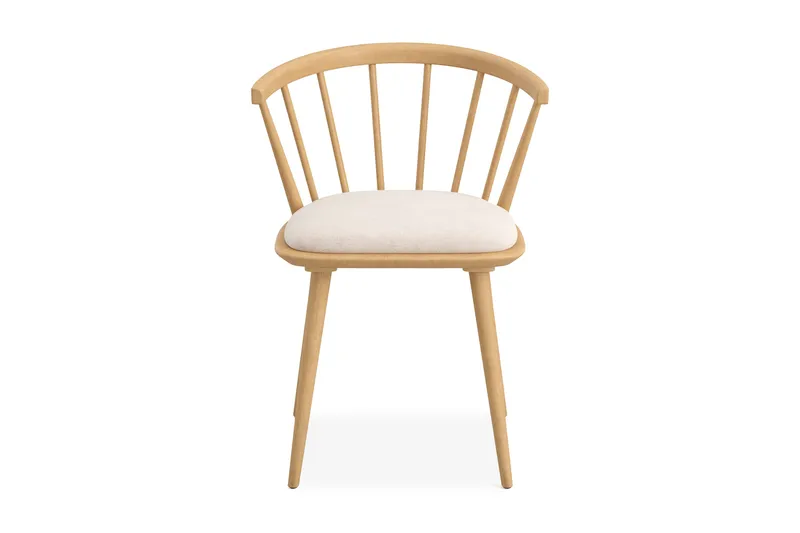 Tyrö Matstol och Köksstol i Trä med Ekutseende med Dyna - Beige - Products - Möbler - Fåtölj & stolar - Matstol & köksstol