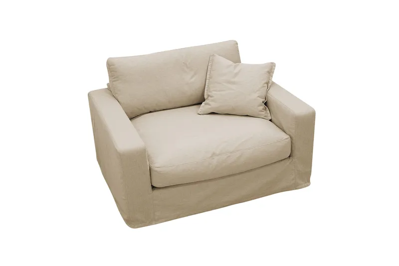 Valencia Extra Djup Fåtölj med avtagbar och tvättbar klädsel - Beige - Products - Möbler - Fåtölj & stolar - Fåtölj