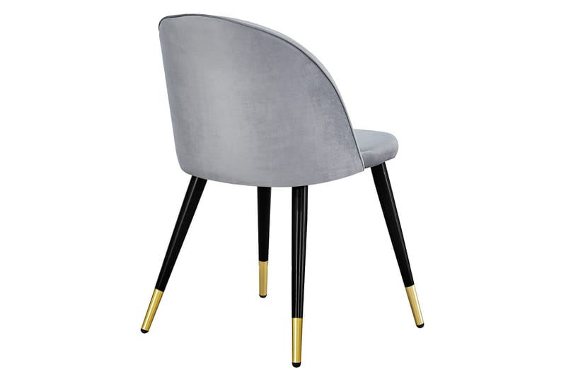 Valeri Matstol Sammet - Grå - Products - Möbler - Fåtölj & stolar - Matstol & köksstol