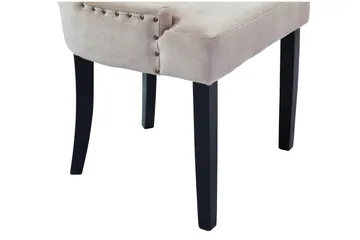 Viktoria Matstol Sammet - Sand/Beige - Products - Möbler - Fåtölj & stolar - Matstol & köksstol