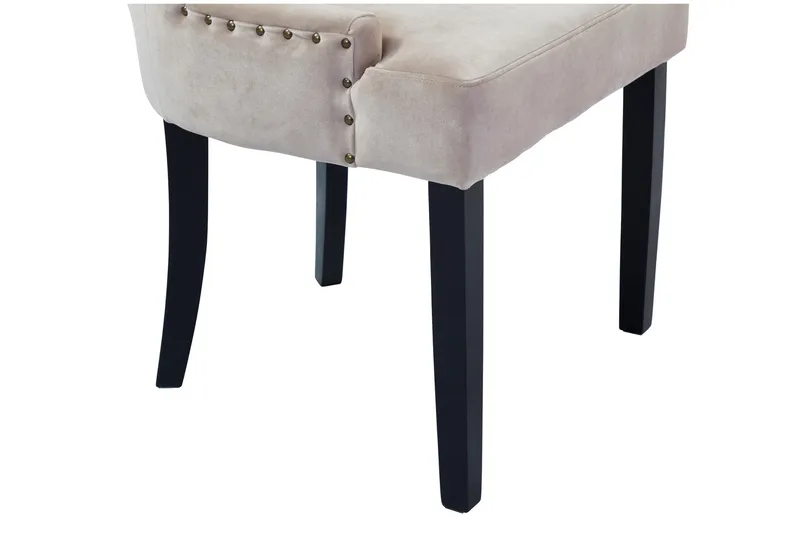 Viktoria Matstol Sammet - Sand/Beige - Products - Möbler - Fåtölj & stolar - Matstol & köksstol