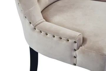Viktoria Matstol Sammet - Sand/Beige - Products - Möbler - Fåtölj & stolar - Matstol & köksstol