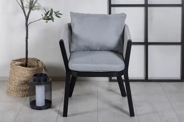 Virya Matstol med Dyna - Grå/Svart - Products - Möbler - Fåtölj & stolar - Matstol & köksstol