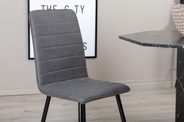 Windu Matstol - Grå/Svart - Products - Möbler - Fåtölj & stolar - Matstol & köksstol