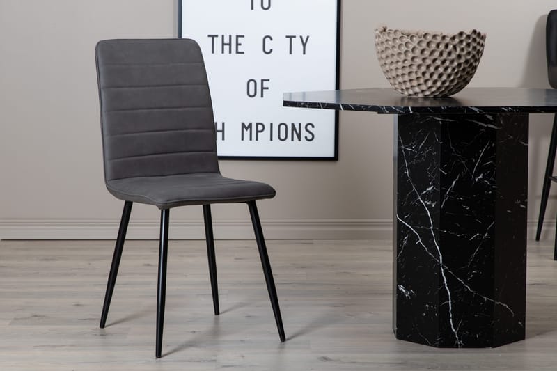 Windu Matstol - Grå/Svart - Products - Möbler - Fåtölj & stolar - Matstol & köksstol