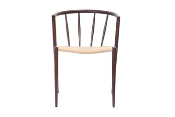 Winston Matstol & Köksstol med Rottingutseende och Metallben i Rökt Ek-utseende - Beige - Products - Möbler - Fåtölj & stolar - Matstol & köksstol