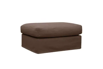 Valencia Extra Djup 3-sits soffa + fotpall med avtagbar och tvättbar klädsel - Mörkbrun - Products - Möbler - Soffa