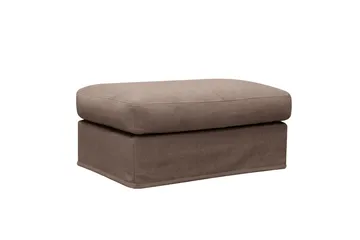 Valencia Extra Djup 3-sits soffa + fotpall med avtagbar och tvättbar klädsel - Mörkbrun - Products - Möbler - Soffa