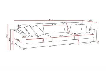 Valencia Extra Djup 5-sits Soffa - Brun - Products - Möbler - Soffa