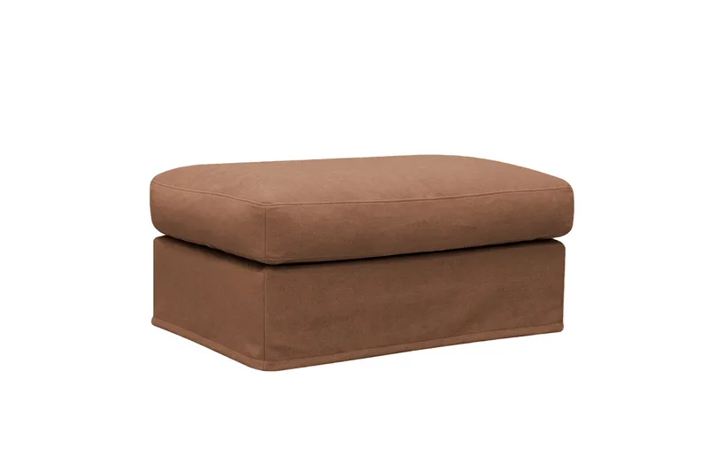 Valencia Extra Djup 5-sits soffa + fotpall med avtagbar och tvättbar klädsel - Rostbrun - Products - Möbler - Soffa