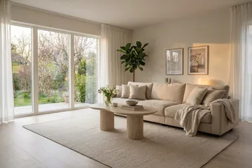Valencia Extra Djup 5-sits Soffa i Chenille - Beige - Products - Möbler - Soffa