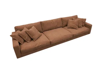Valencia Extra Djup 5-sits Soffa i Chenille - Rostbrun - Products - Möbler - Soffa