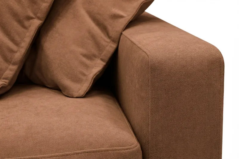 Valencia Extra Djup 5-sits Soffa i Chenille - Rostbrun - Products - Möbler - Soffa