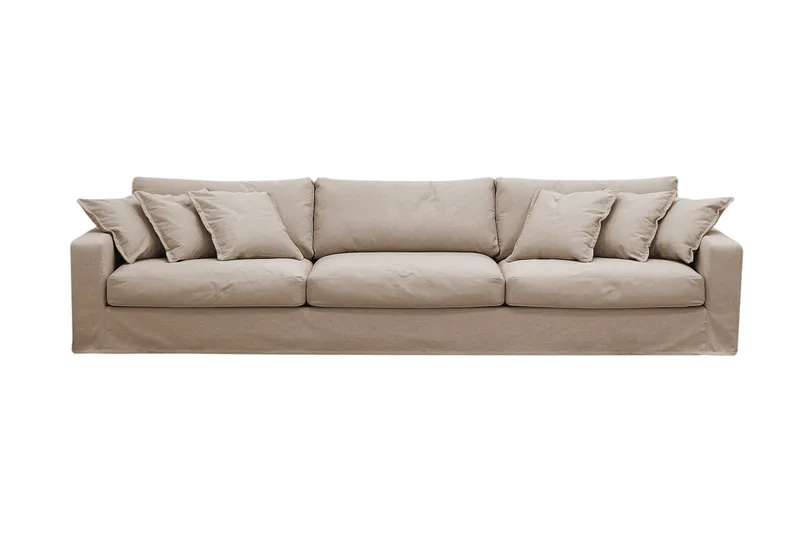 Valencia Extra Djup 5-sits Soffa med avtagbar och tvättbar klädsel - Ljusbrun - Products - Möbler - Soffa