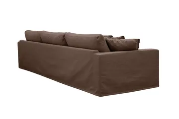 Valencia Extra Djup 5-sits Soffa med avtagbar och tvättbar klädsel - Mörkbrun - Products - Möbler - Soffa
