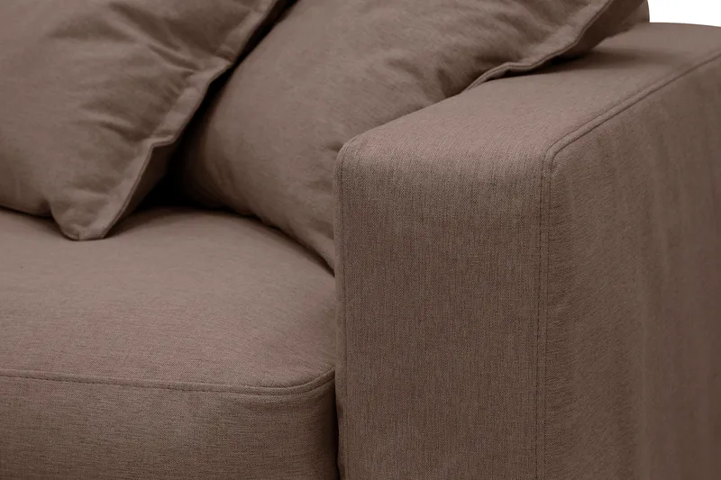 Valencia Extra Djup 5-sits Soffa med avtagbar och tvättbar klädsel - Mörkbrun - Products - Möbler - Soffa